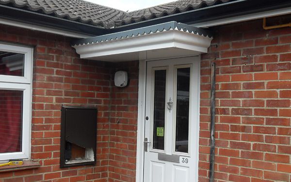 Canopy above front door