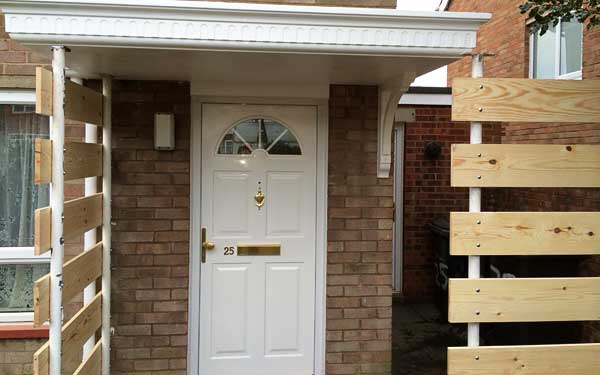 Door canopy with Wooden Structure